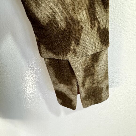 LOGO Lori Goldstein Shacket Shirt S Tunic Hoodie Sweatshirt Tie Dye Brown Button - Picture 6 of 9